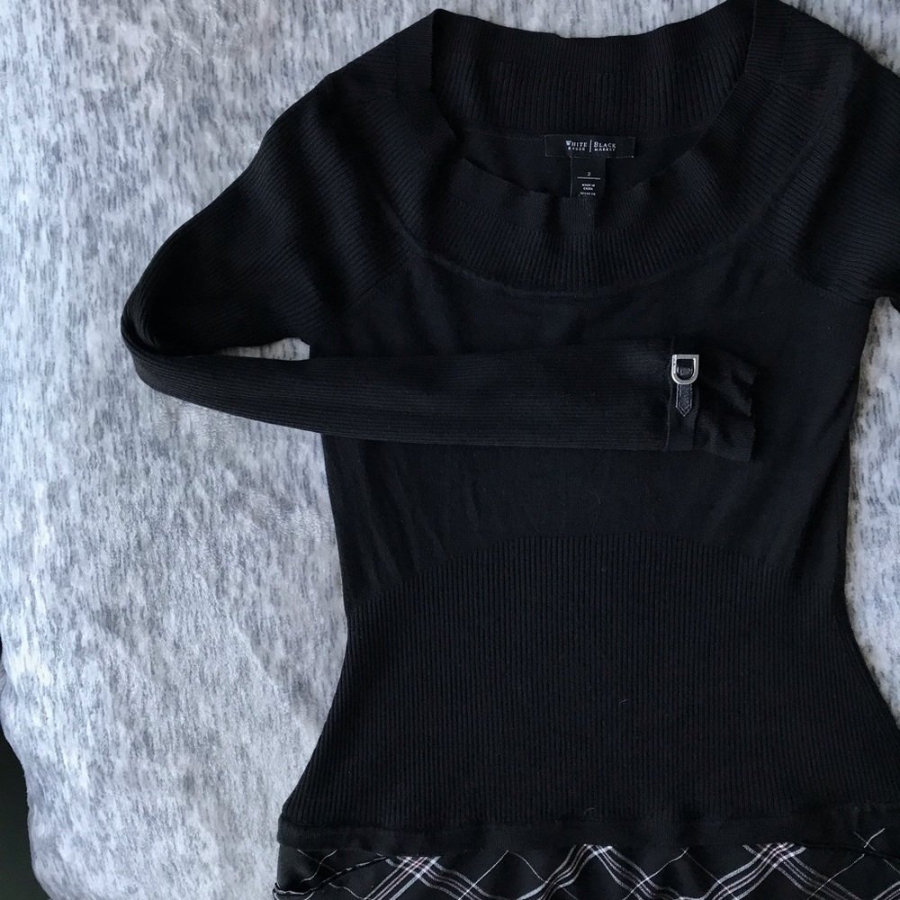 WHBM Black & Plaid Dress